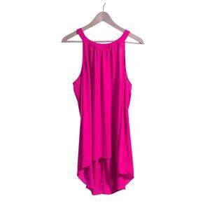 Torrid Georgette Sleeveless Goddess Neck Top Size 2X Flowy Supersonic Pink